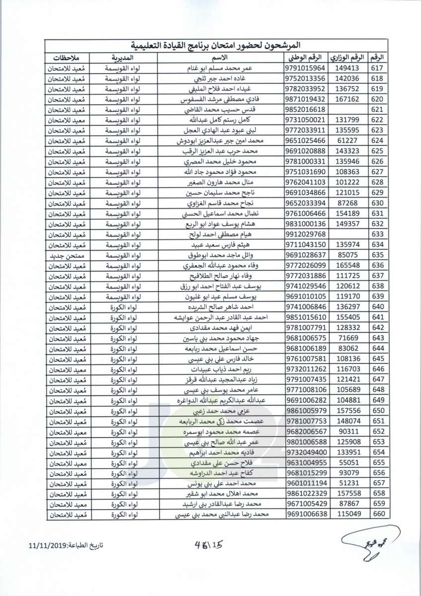 مواعيد امتحان انتل للراسبين والغائبين عن الامتحانات السابقة -اسماء