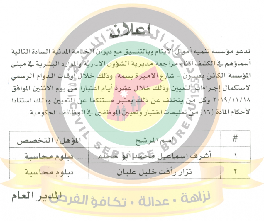 وظائف شاغرة ومدعوون للتعيين في مختلف الوزارات - أسماء