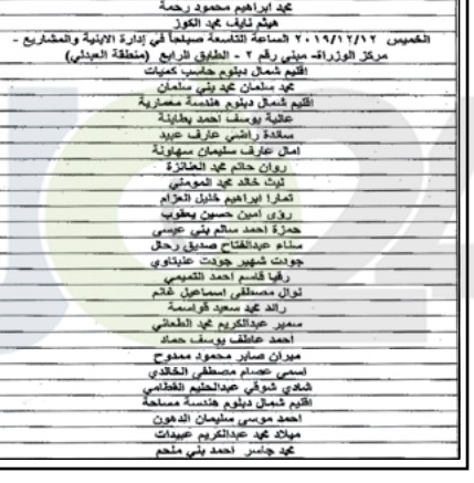 التربية تدعو مرشحين للتعيين لإجراء المقابلات الشخصية - اسماء