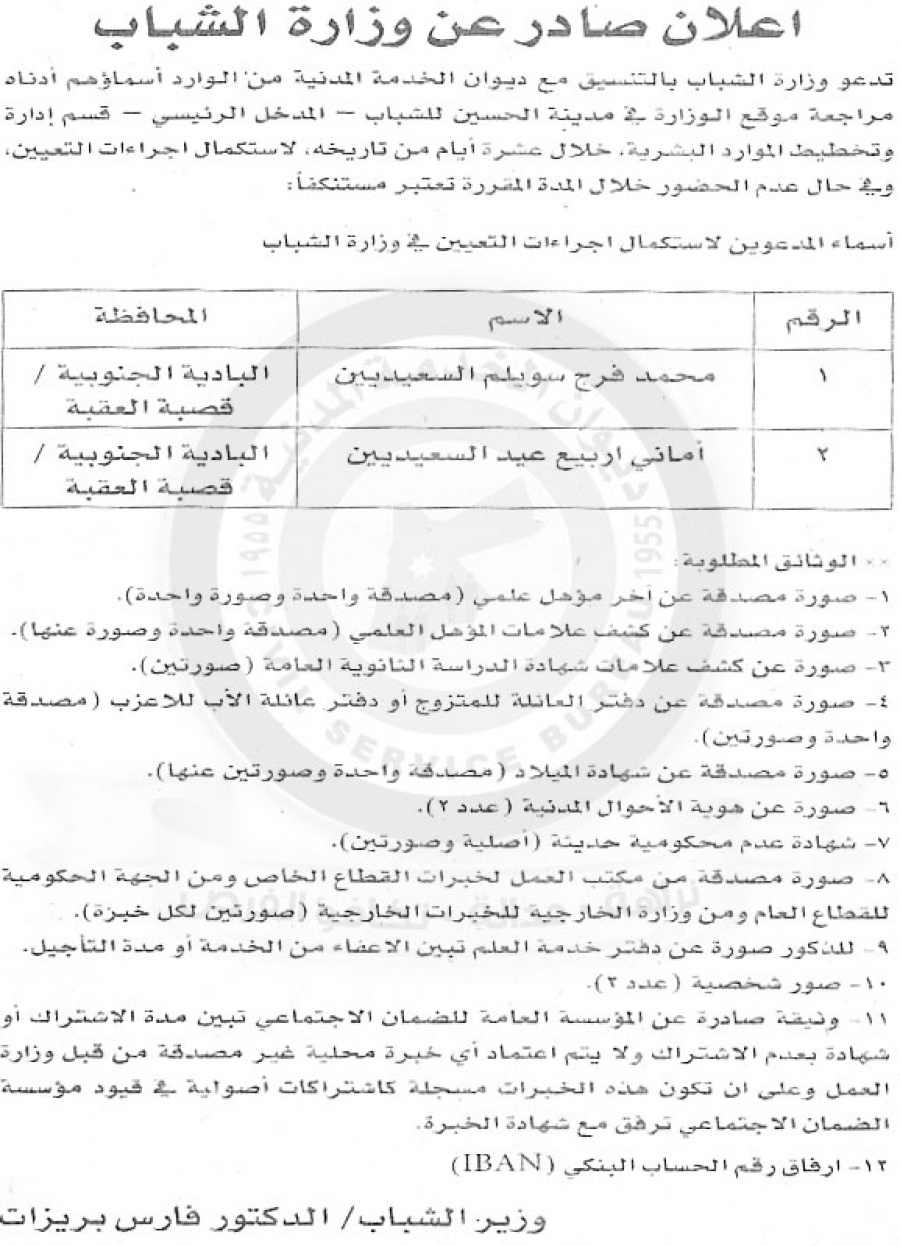 ناجحون بالامتحان التنافسي ومدعوون للتعيين .. أسماء