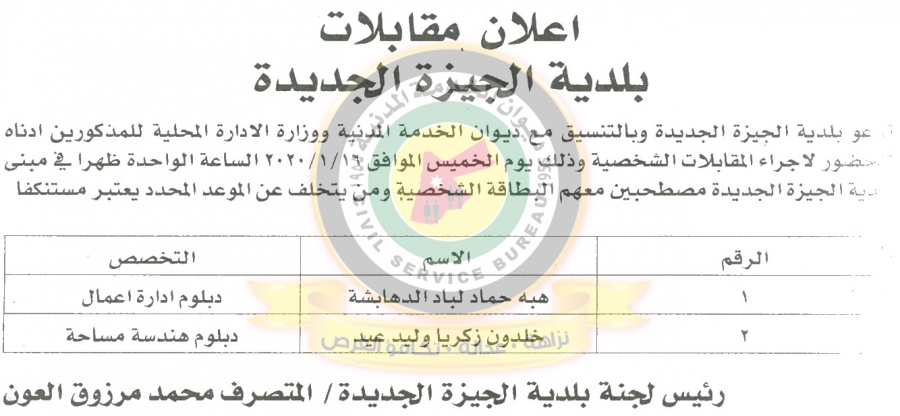 وظائف شاغرة ومدعوون للتعيين في مختلف الوزارات - أسماء