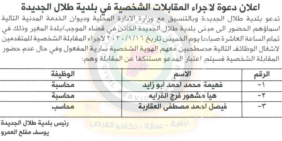 وظائف شاغرة ومدعوون للتعيين في مختلف الوزارات - أسماء