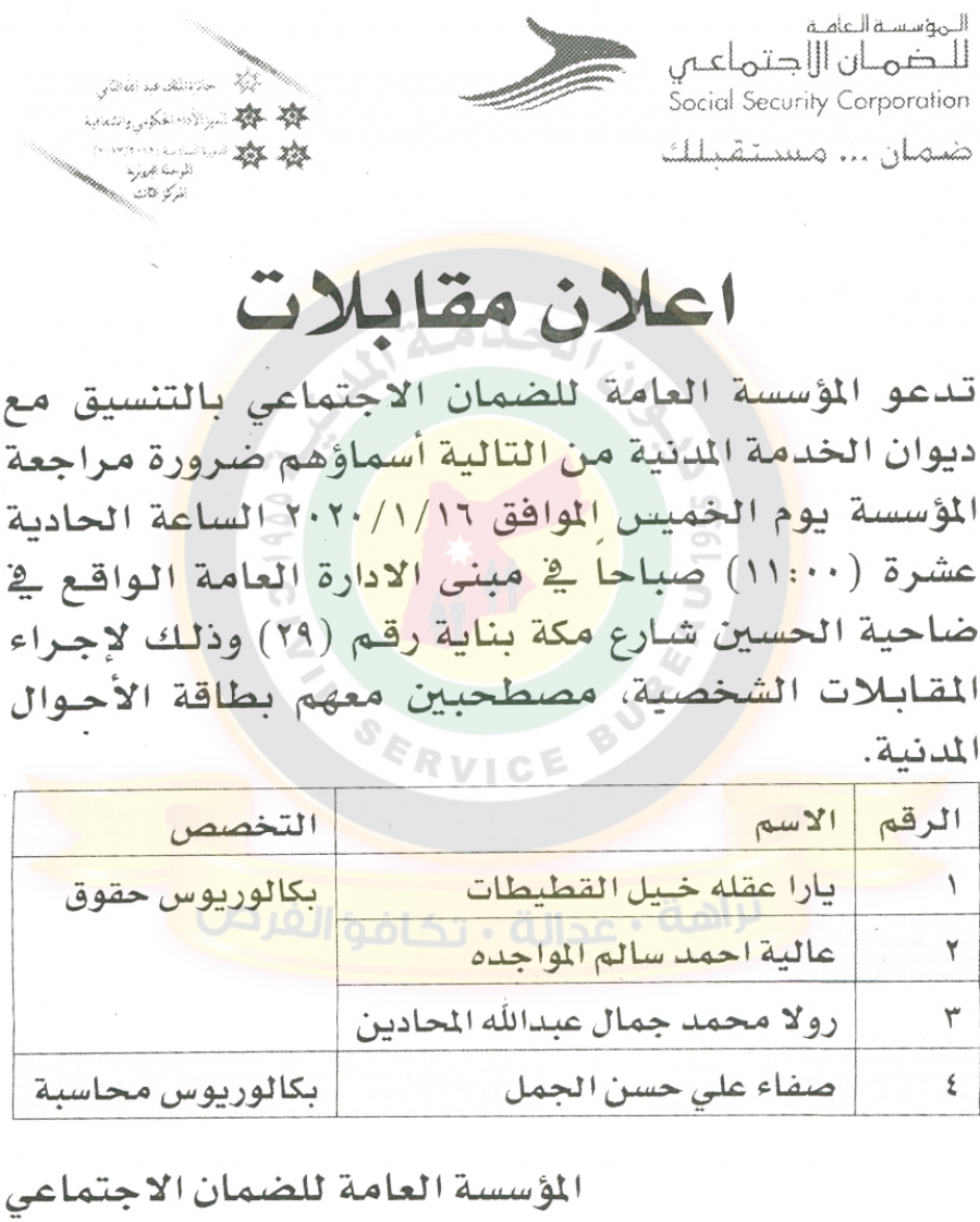 وظائف شاغرة ومدعوون للتعيين في مختلف الوزارات - أسماء