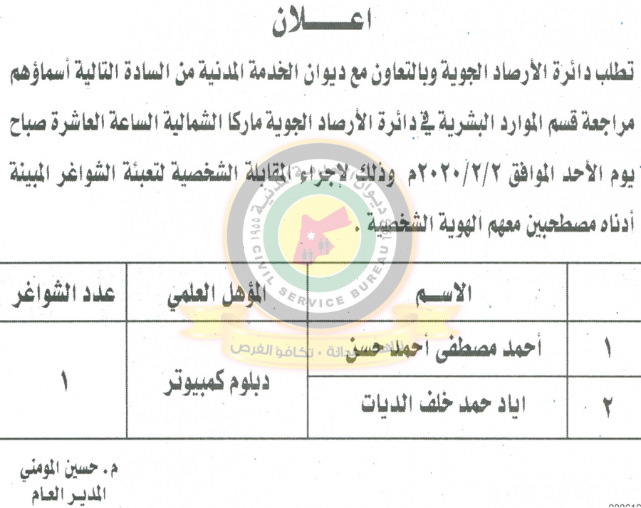 وظائف شاغرة ومدعوون للتعيين في مختلف الوزارات - أسماء