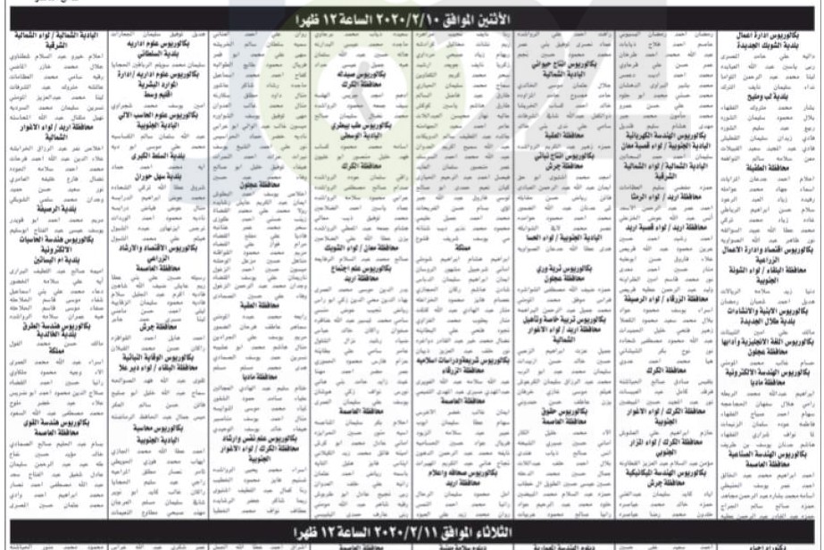 مدعوون للامتحان التنافسي للتعيين في التربية و مختلف الوزارات - أسماء