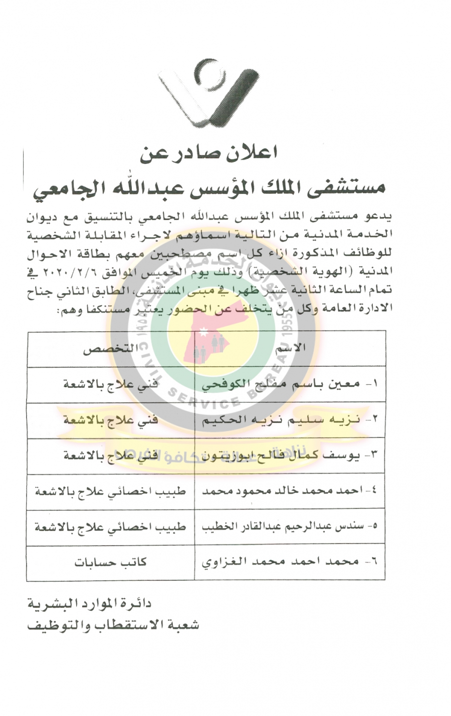 وظائف شاغرة ومدعوون للتعيين في مختلف الوزارات - أسماء