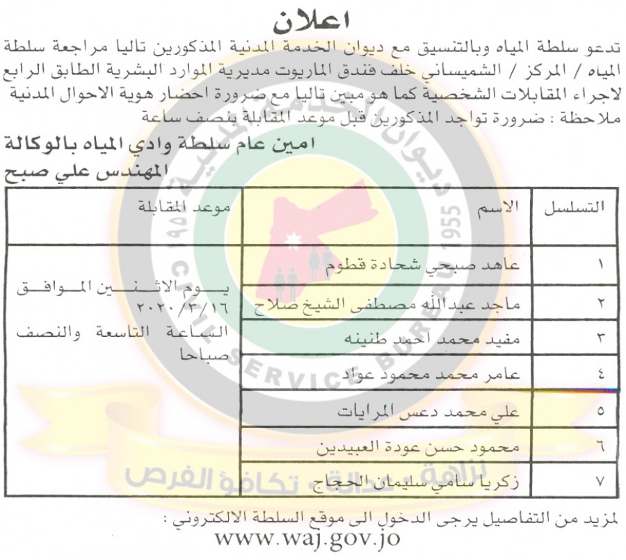 وظائف شاغرة ومدعوون للتعيين في مختلف الوزارات - أسماء