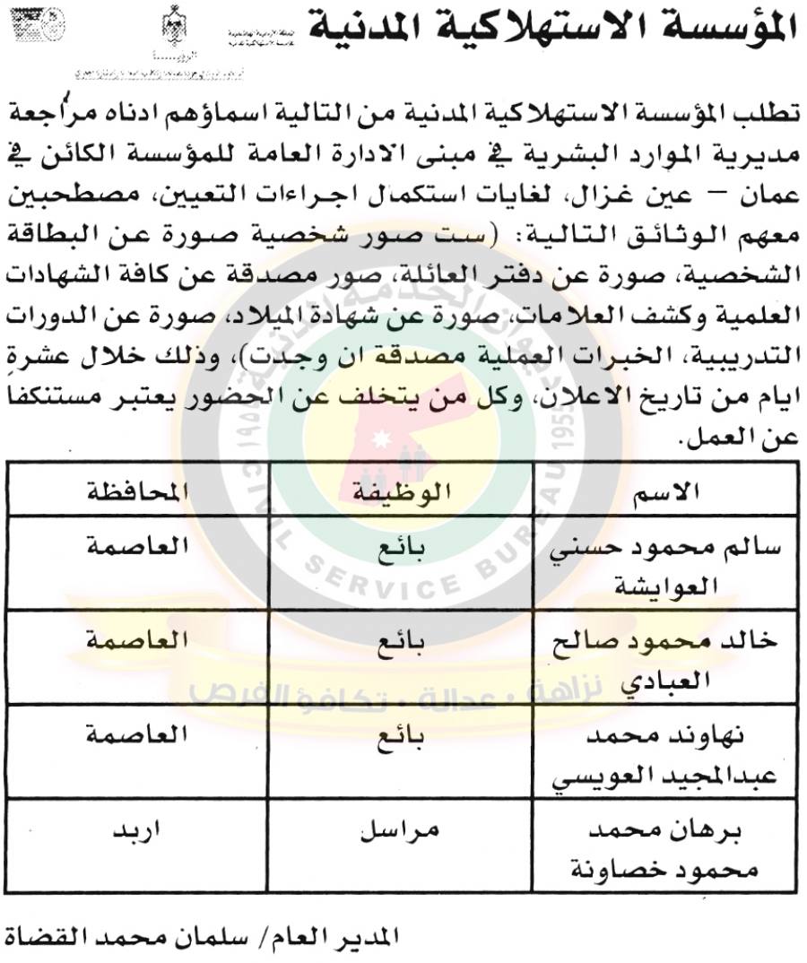 وظائف شاغرة ومدعوون للتعيين في مختلف الوزارات - أسماء