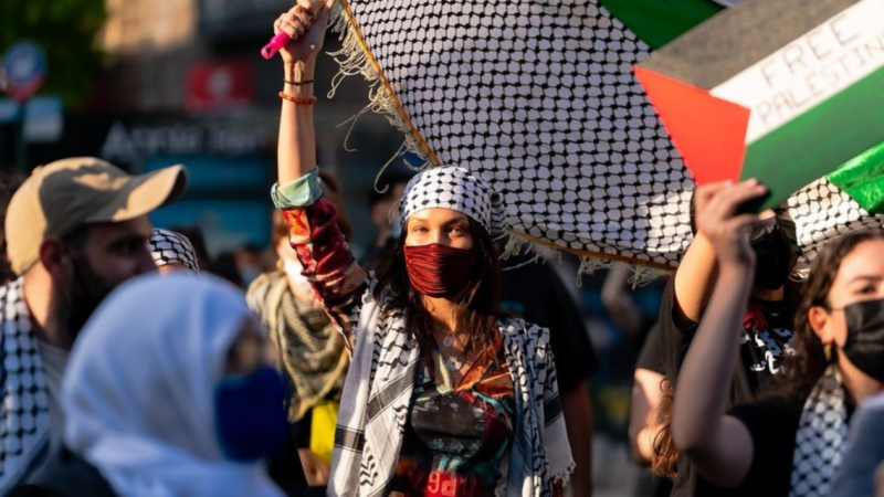 عارضة الأزياء العالمية بيلا حديد تناصر فلسطين من نيويورك