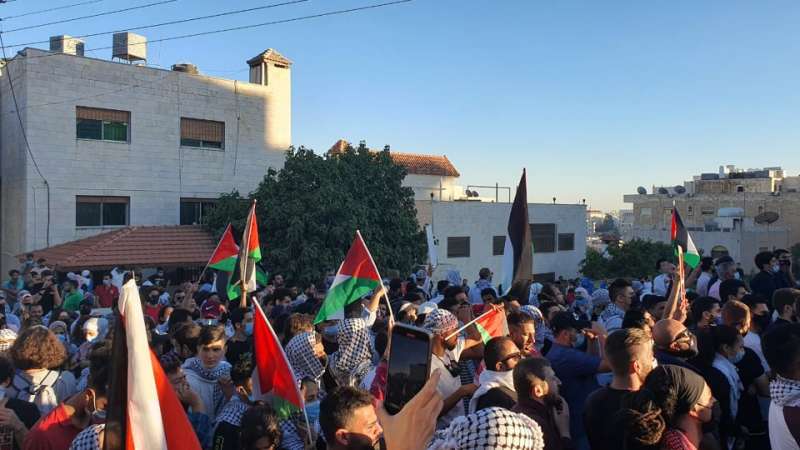فعاليتان قرب سفارة الاحتلال.. وتدافع بين الامن ومئات المحتجين  صور
