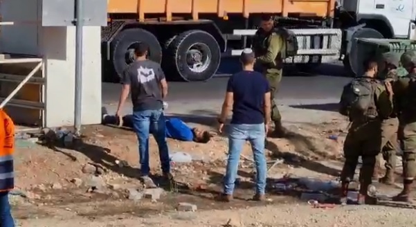 فيديو قوات الاحتلال تطلق النار على شاب قرب مفترق عصيون