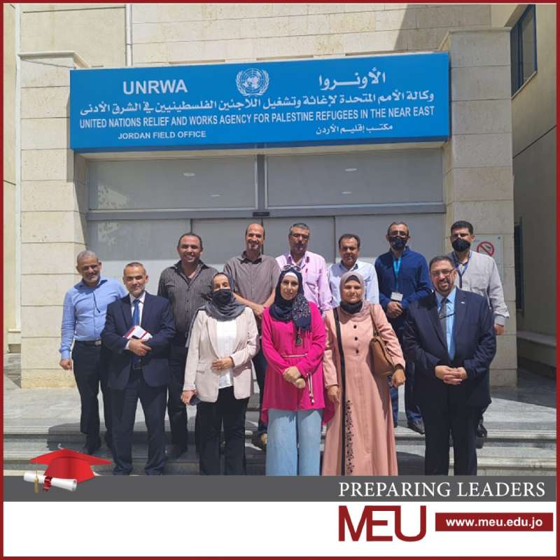 جامعة الشرق الأوسط MEU تلتقي الأونروا للحديث عن مستقبل تكنولوجيا التعليم