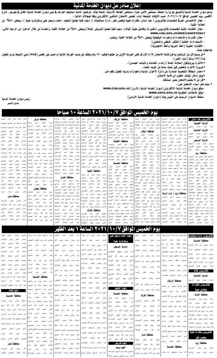 مدعوون لحضور الامتحان التنافسي في مختلف الوزارات (أسماء)