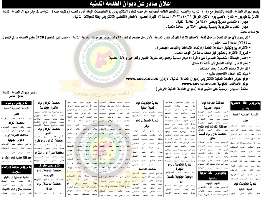 مدعوون للتعيين في التربية ومختلف الوزارات - أسماء