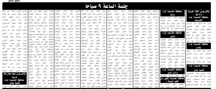 دعوة مرشحين للتعيين في وزارة التربية لحضور الامتحان التنافسي - اسماء