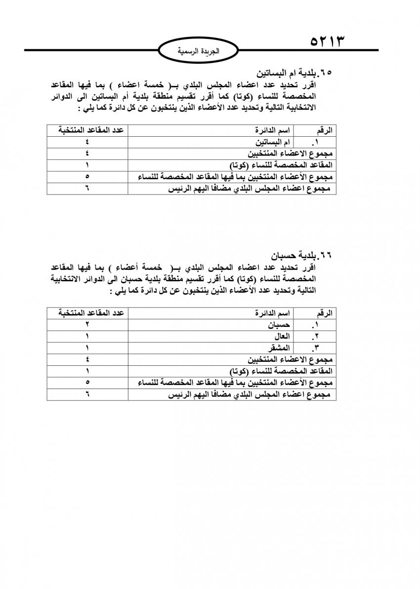 قرار بتحديد أعضاء المجالس البلدية (تفاصيل)