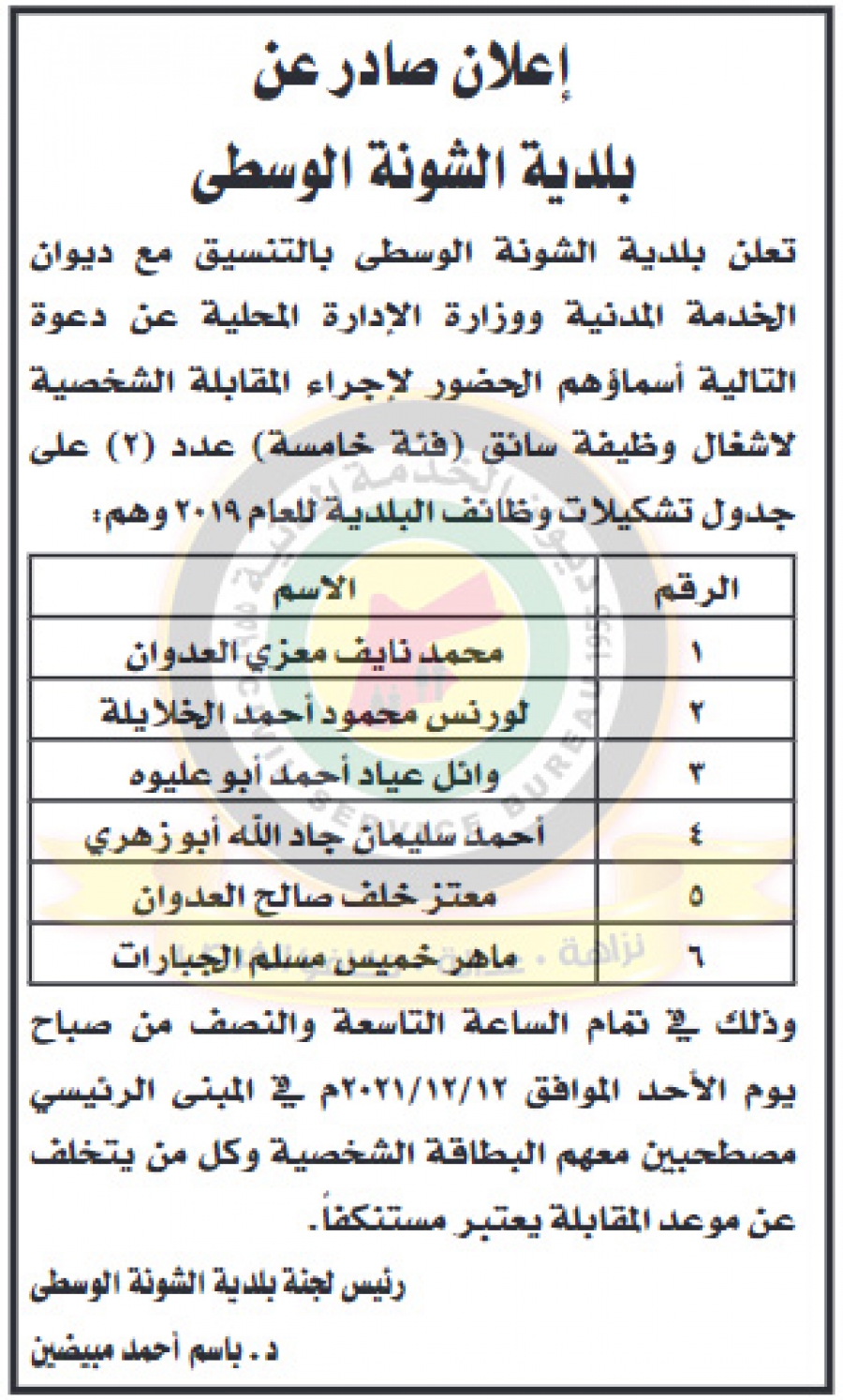 وظائف شاغرة ومدعوون للتعيين في مختلف الوزارات - أسماء