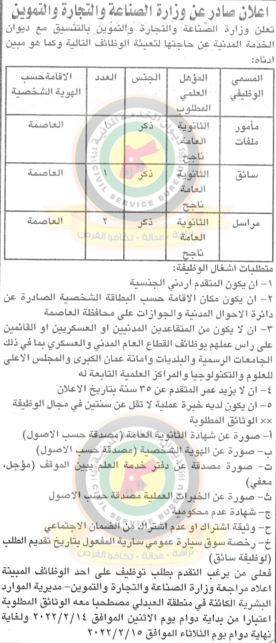 وظائف شاغرة ومدعوون للتعيين - أسماء