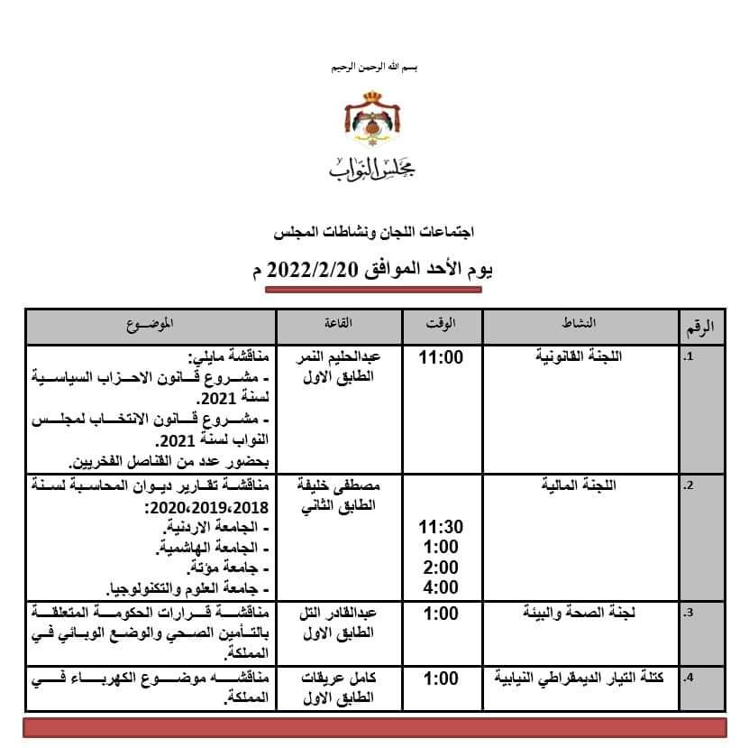 قانونية النواب تستكمل اليوم مناقشة مشروعي قانوني الأحزاب والانتخاب