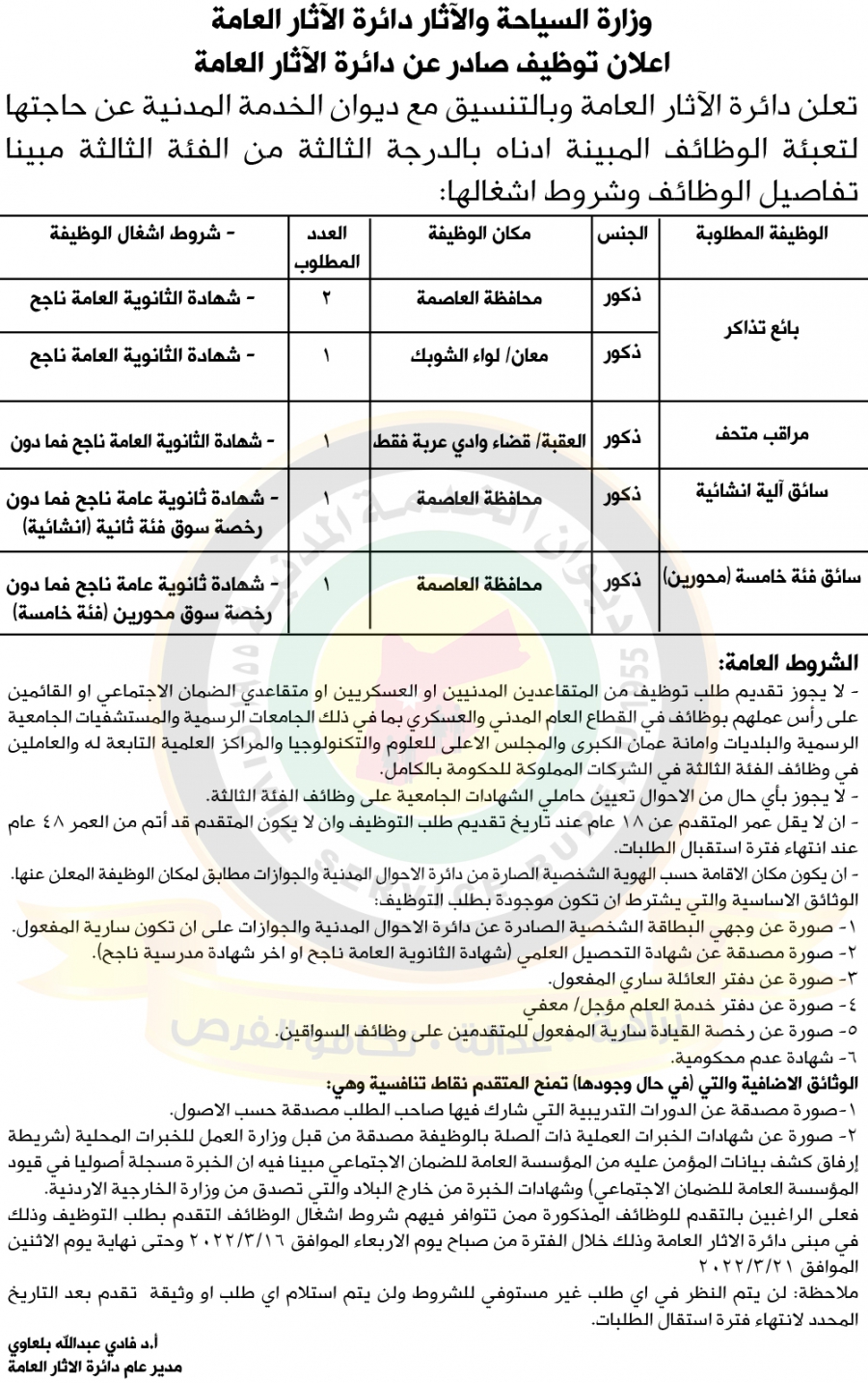 وظائف شاغرة ومدعوون للتعيين في مختلف الوزارات والمؤسسات - أسماء