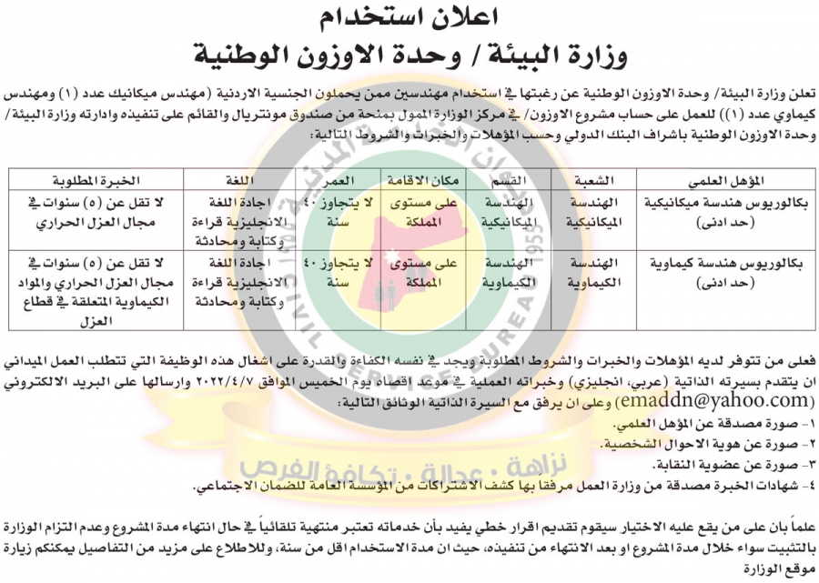 وظائف شاغرة ومدعوون للتعيين - أسماء