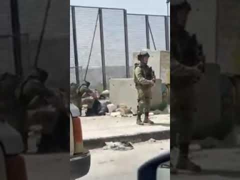 شاهد قوات الاحتلال تطلق النار على سيدة غرب بيت لحم