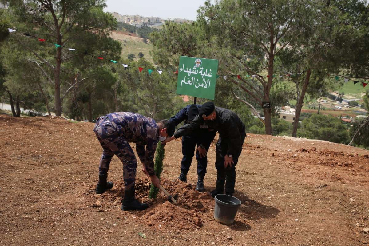 الأمن العام يفتتح غابة شهداء الأمن العام في منطقة ياجوز