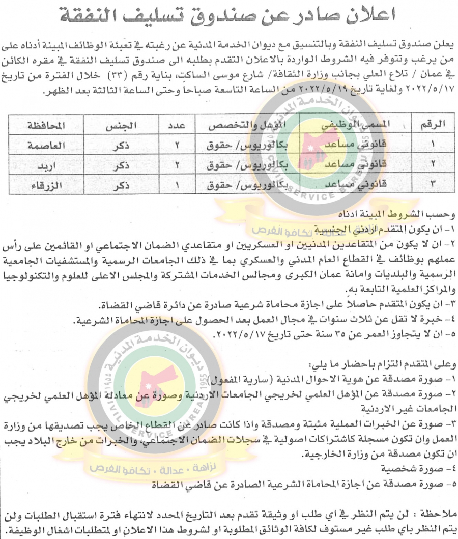 وظائف شاغرة ومدعوون للتعيين - أسماء