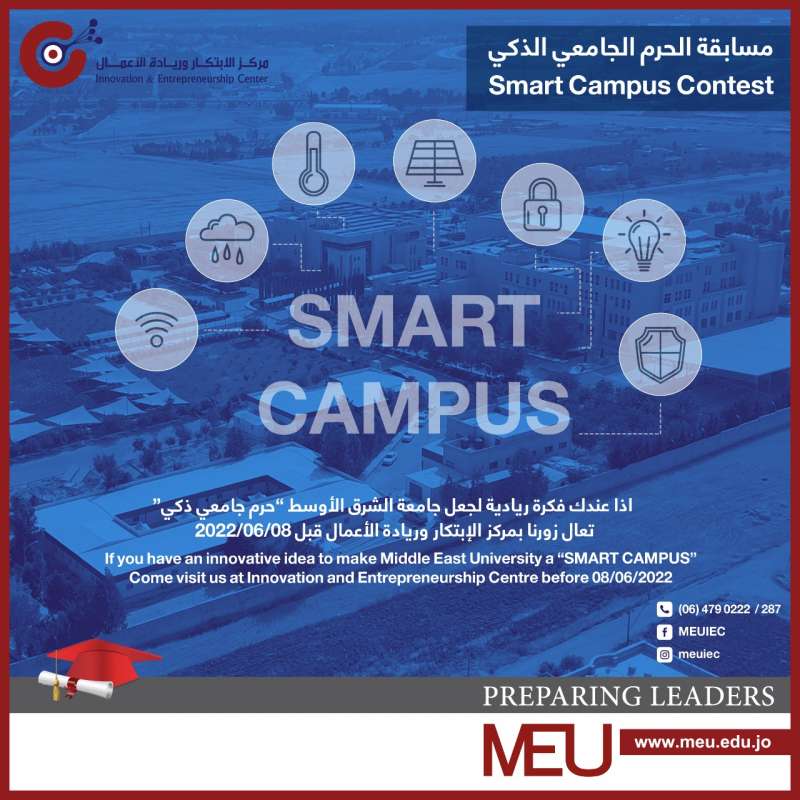 إطلاق مسابقة “الحرم الجامعي الذكي” في جامعة الشرق الأوسط