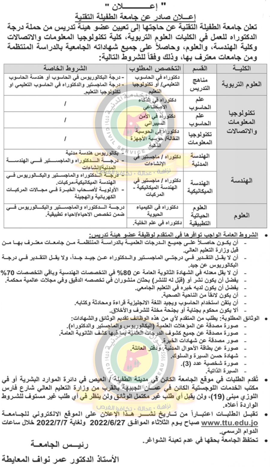 وظائف شاغرة ومدعوون للتعيين - أسماء