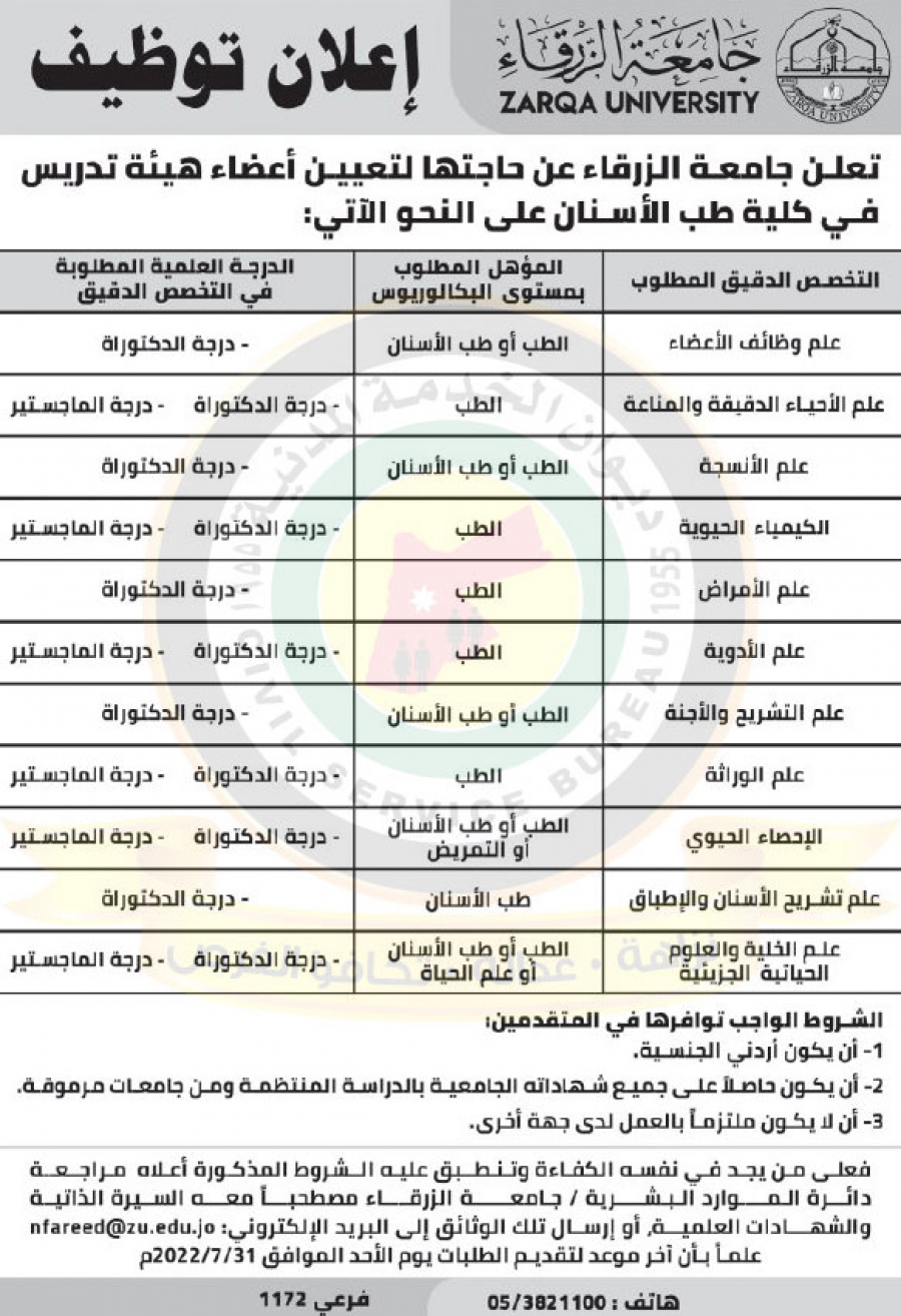 وظائف شاغرة ومدعوون للتعيين - أسماء