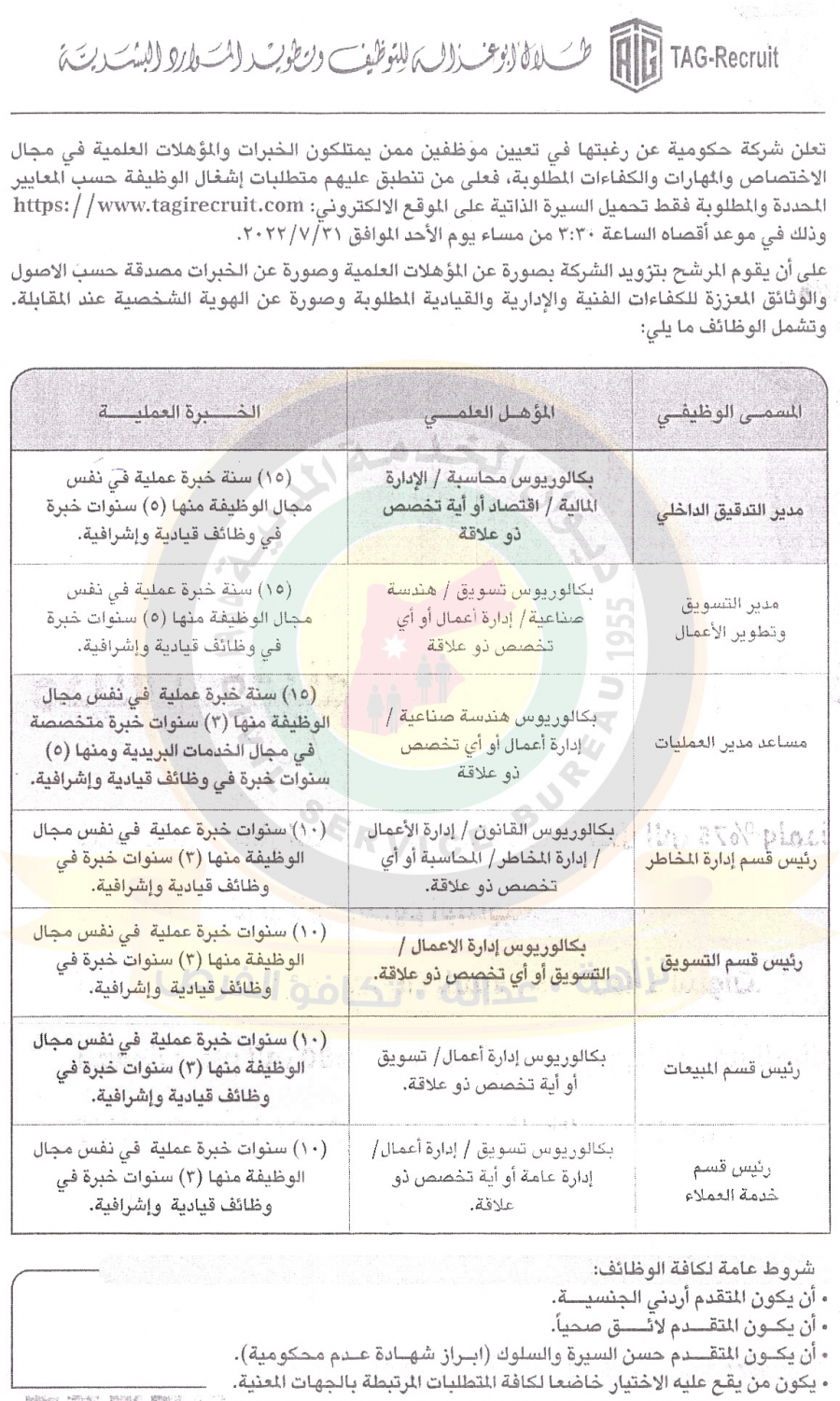 وظائف شاغرة ومدعوون للتعيين - أسماء