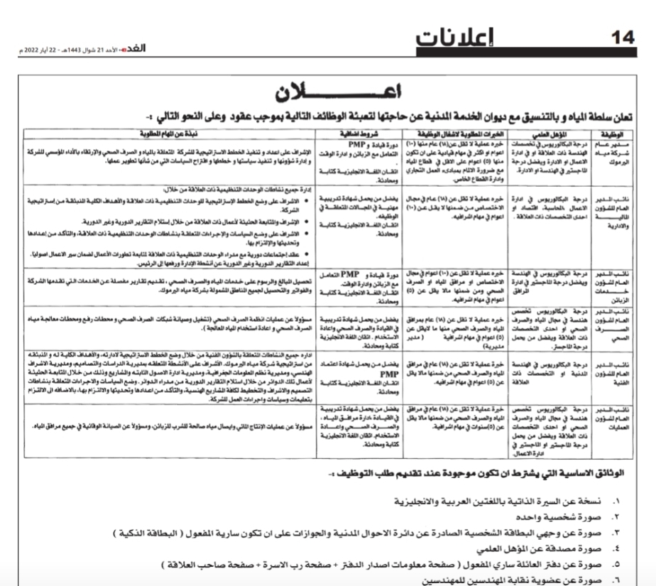 لماذا تتلكأ سلطة المياه بتعيين مدير عام لمياه اليرموك؟