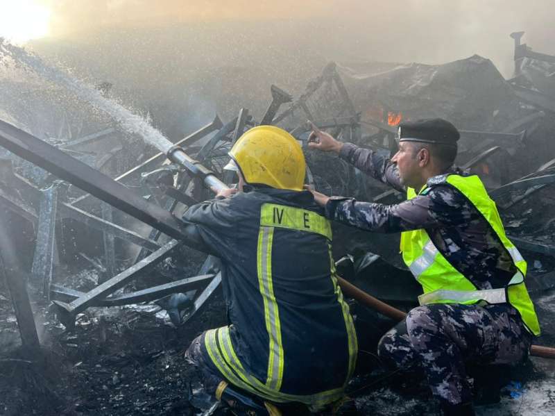 وفاة خمسة اطفال اثر حريق بمنطقة الرصيفة