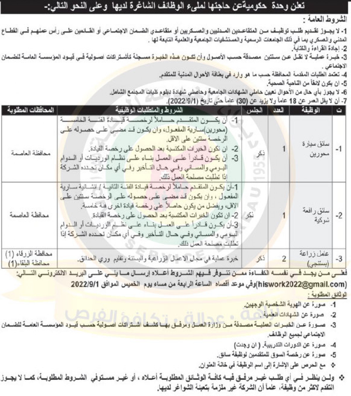 وظائف شاغرة ومدعوون للتعيين - أسماء