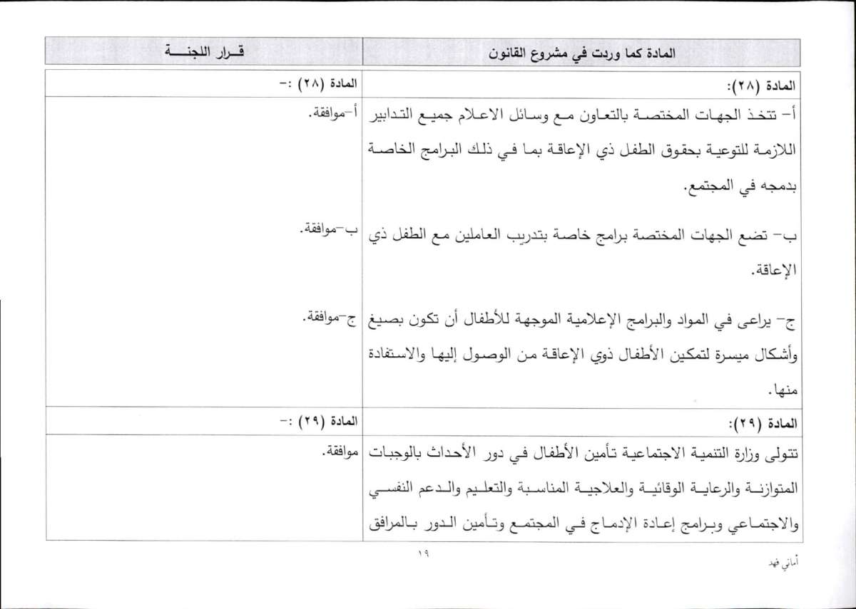 الاردن24 تنشر تعديلات اللجنة المشتركة على قانون حقوق الطفل - وثائق