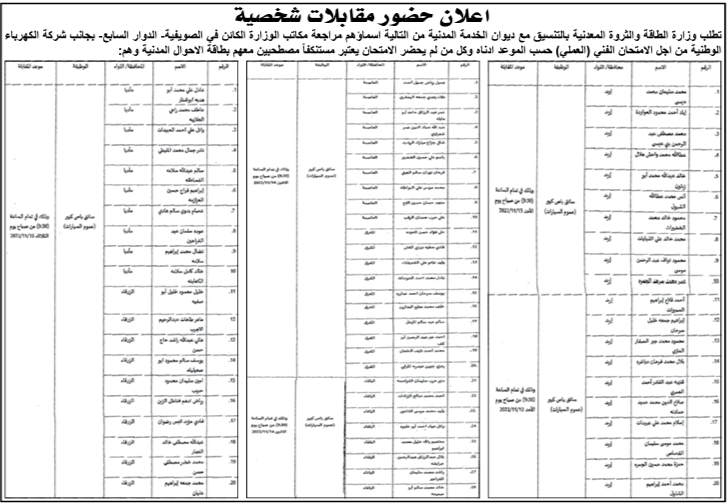 مدعوون للتعيين بوظيفة سائق في الطاقة (أسماء)