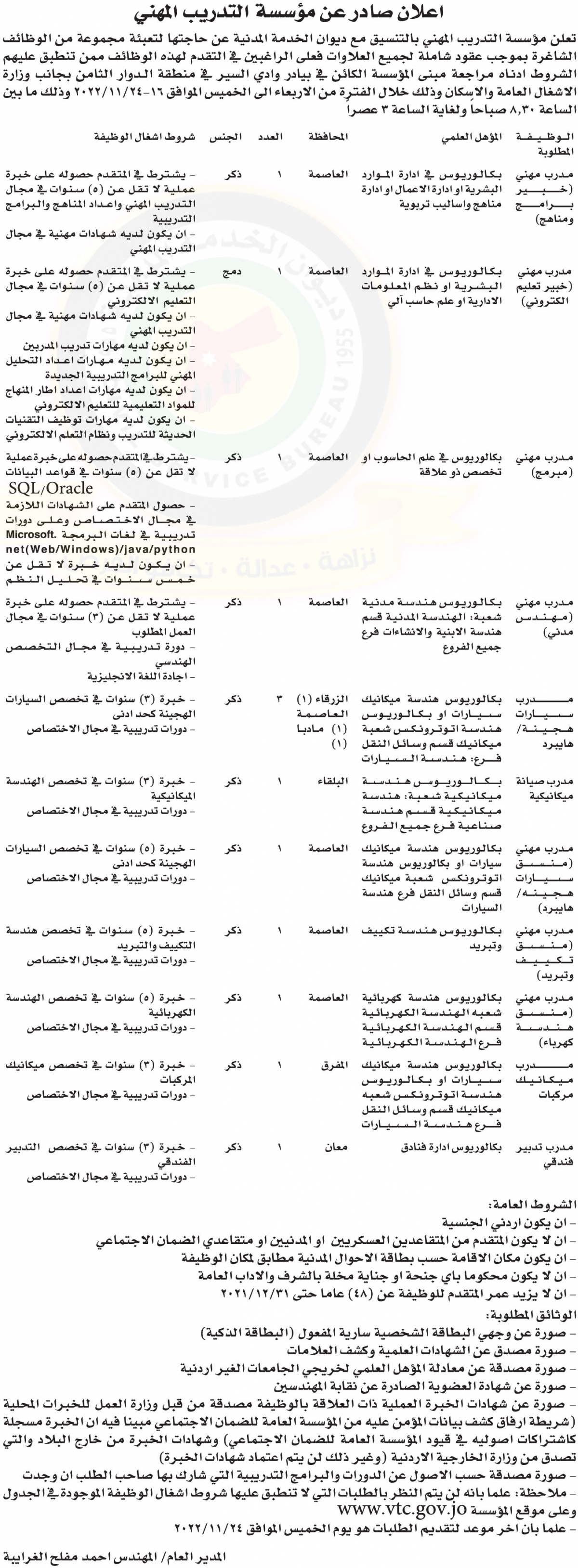 وظائف شاغرة ومدعوون للتعيين - أسماء