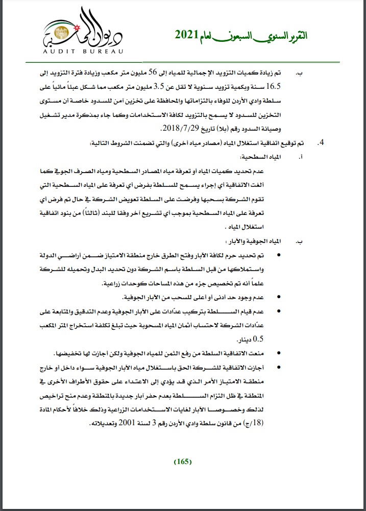 اتفاقية سد وادي ابن حماد: القيمة الاصلية (26) مليون، والاجمالية اصبحت (51.5) مليون