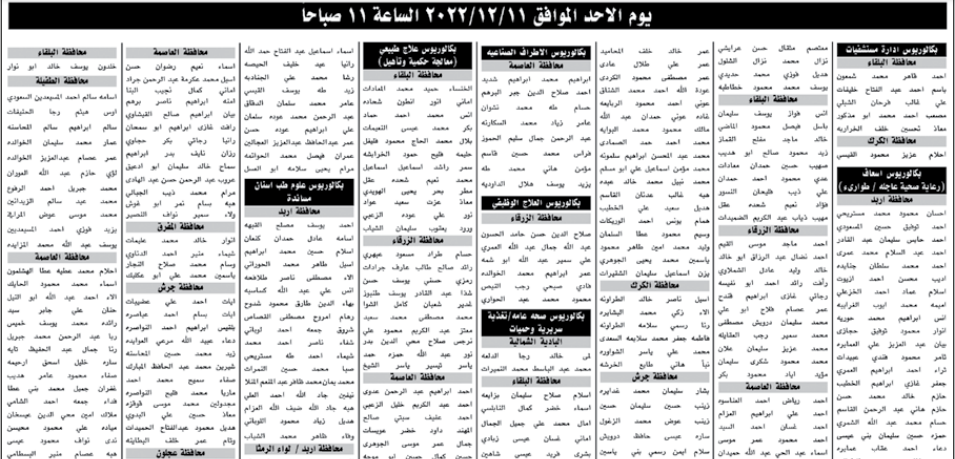 وزارات ومؤسسات تطلب مئات الأردنيين للامتحان التنافسي (أسماء)