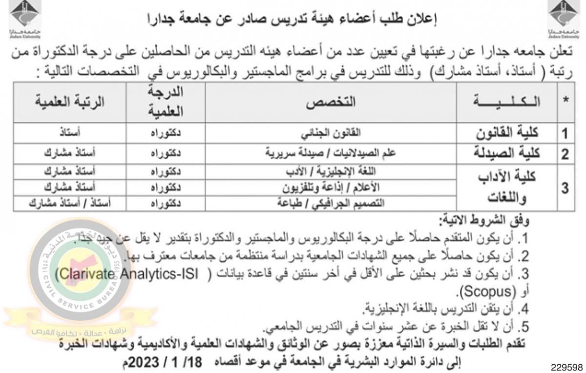 وظائف شاغرة ومدعوون للتعيين (أسماء + تفاصيل)