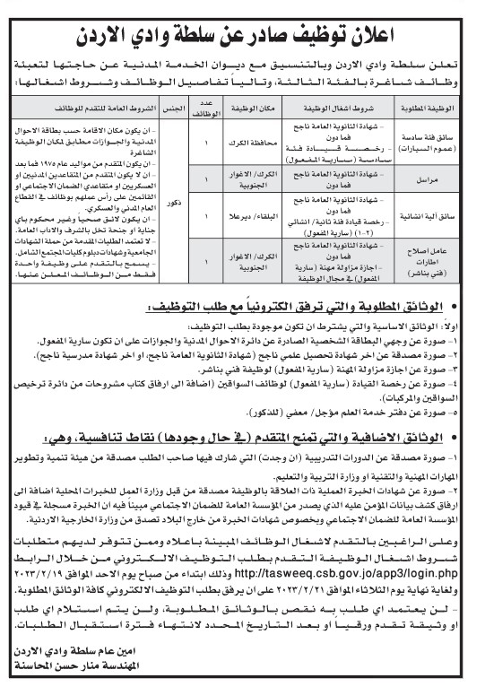 وظائف شاغرة ومدعوون للتعيين - تفاصيل