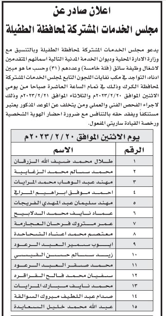 وظائف شاغرة ومدعوون للتعيين - تفاصيل