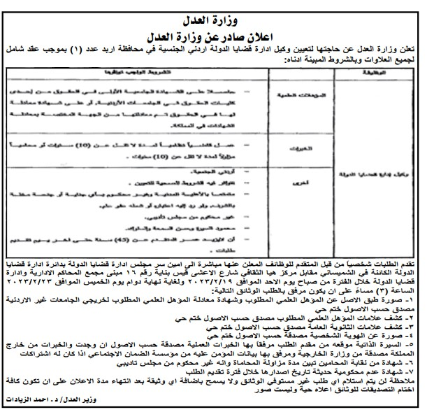 وظائف شاغرة ومدعوون للتعيين -اسماء