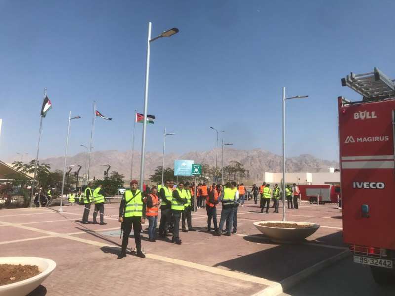 شركة العقبة للمطارات تنفذ تمرين طواريء في مطار الملك الحسين الدولي