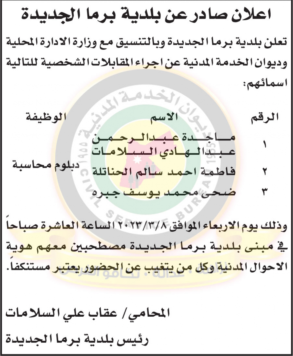 وظائف شاغرة ومدعوون للتعيين في الصحة ومختلف الوزارات - أسماء