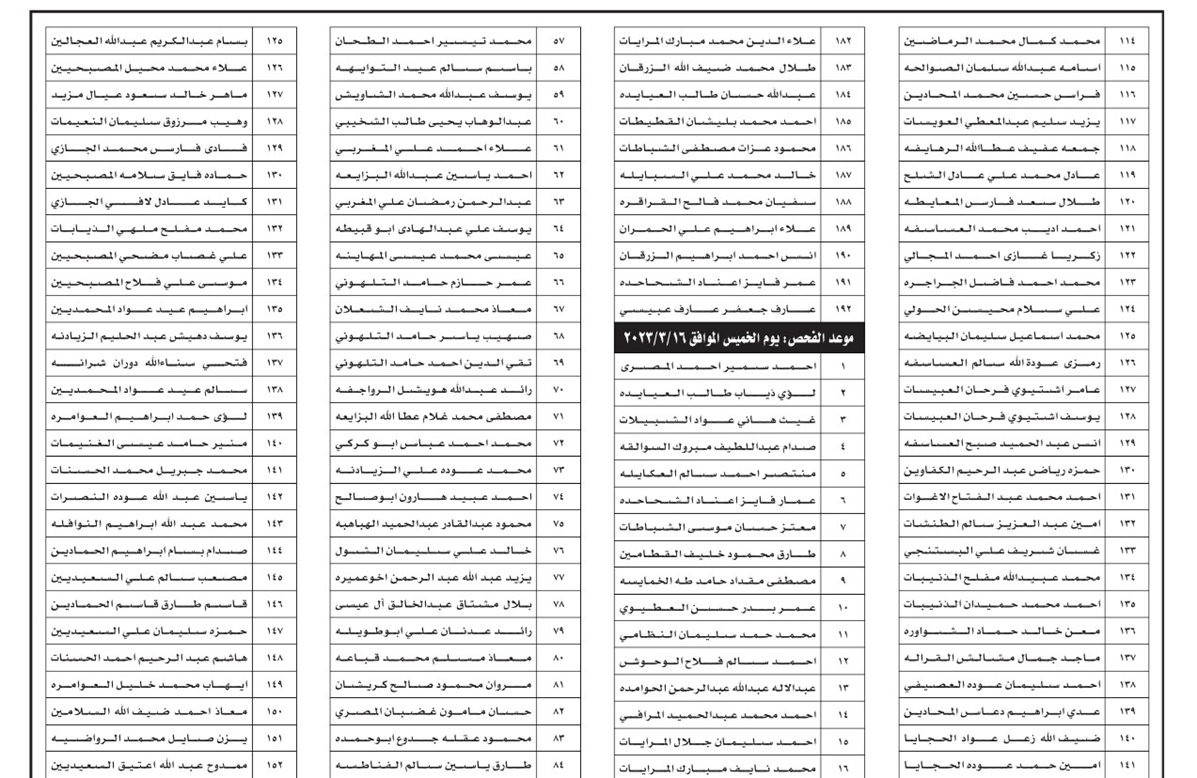 التربية تدعو المئات لإجراء الفحص الفني لوظيفة سائق - اسماء