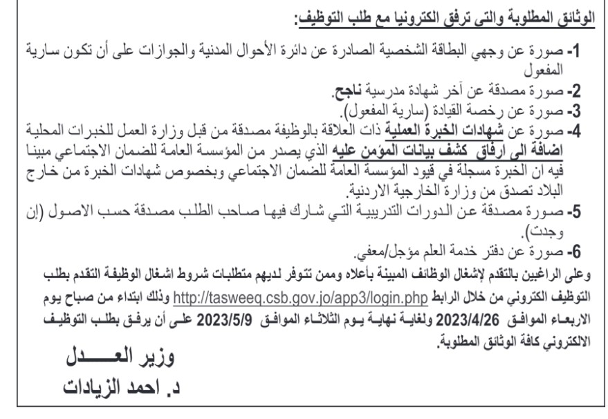 وظائف شاغرة ومدعوون لاستكمال إجراءات التعيين - أسماء