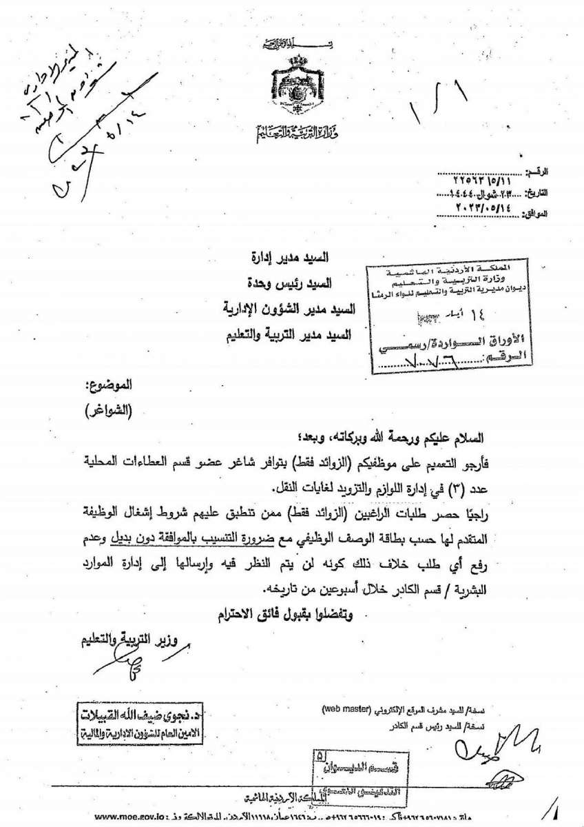 التربية تعلن عن توفر شواغر - تفاصيل