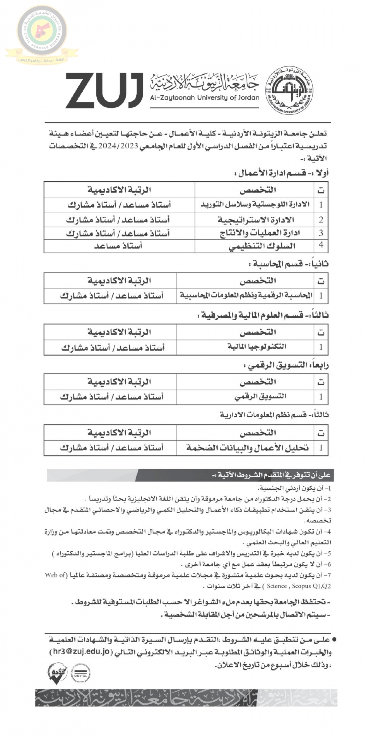 الخدمة المدنية تعلن وظائف شاغرة - تفاصيل